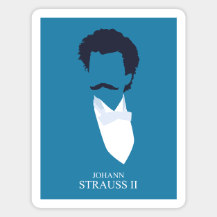 Johann Strauss II - Minimalist Portrait Magnet